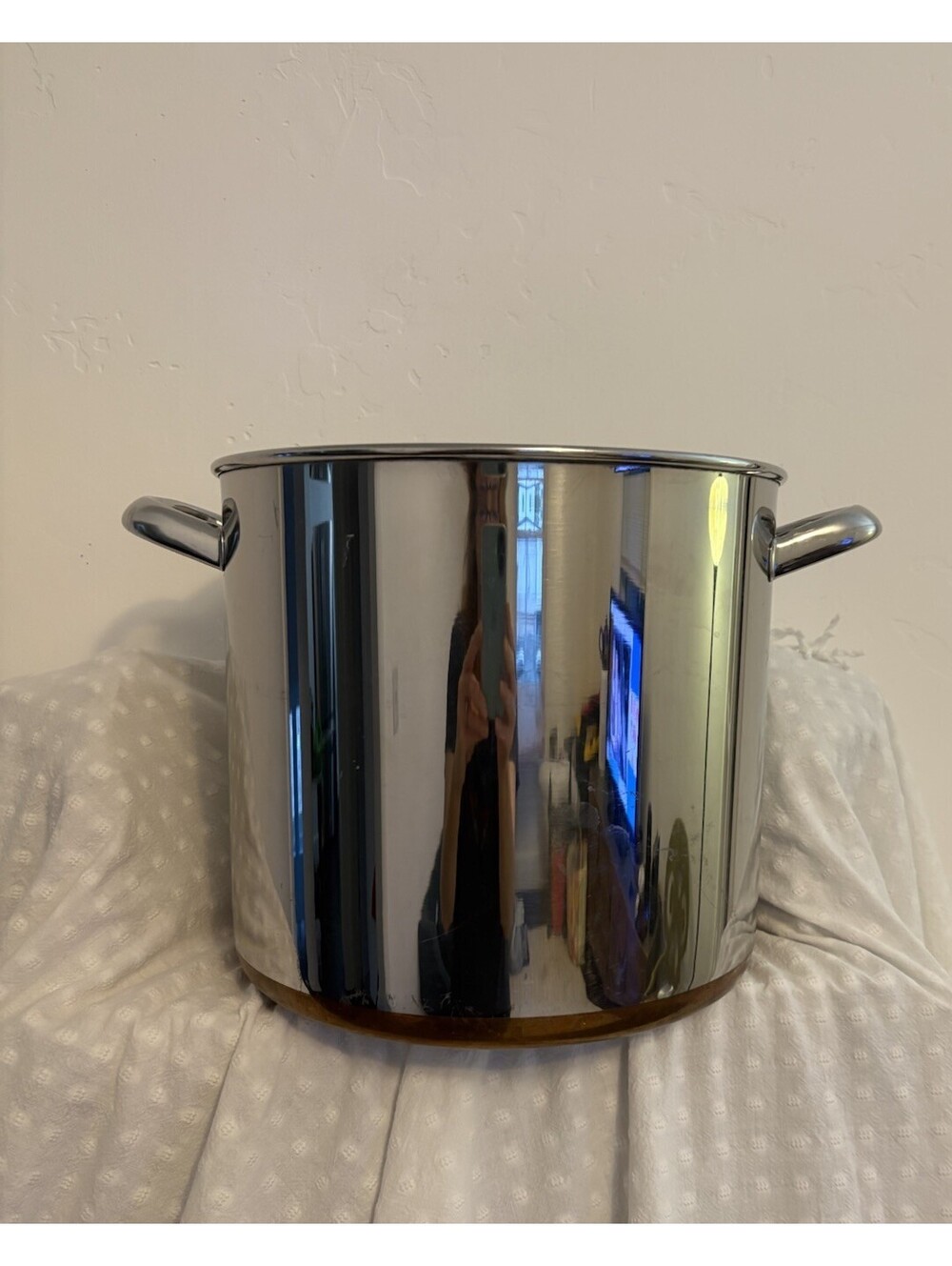 Revere Ware Stockpot 12 Qt 10 In Stainless Steel Copper Bottom. NO LID